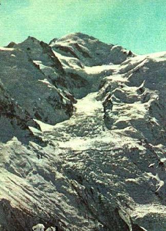 unknow artist paccard balmat och de flesta andra alpinister tog  sig upp till mont blancs topp pa nordsidan Germany oil painting art